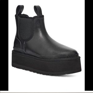 UGG Neumel black platform Chelsea boots 8US